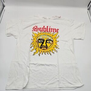 Sublime Sun Logo Graphic T Shirt White XL 100 Percent Cotton